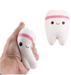 Kawaii Tooth Squeeze Simulation Soft Slow Rising Squishy
