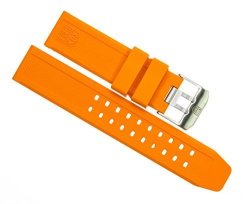 Luminox 23MM Rubber Strap Evo Watch Band 3050 3950 Colormark Navy Seal Navy Orange