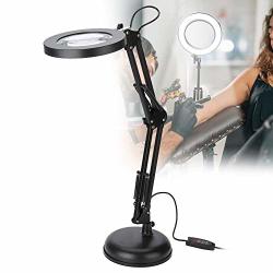 Magnifying Lamp Tattoo Beauty Light 5X Magnification Magnifying Lamp Desk Lamp Magnifying Lamp Desktop LED Magnifier Lamp Cosmetic Magnifier Lamp For Artisan Working Tattoo
