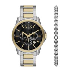 Armani Exchange Men's Stainless Steel Watch And Bracelet Set - AX7148SET