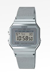 Casio Vintage Super Slim Stainless Steel Unisex Watch A700W - Silver