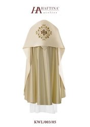 Humeral Veil - Jhs In Ornate Golden Scroll On Cream