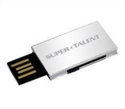 Super Talent Pico-b Luxury Series Jewellery Look Style With Metal Housing 8GB Flash Drive - Silver