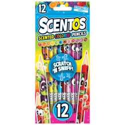 Scentos Scented Colored Pencils Collectible Series 1 - 12 Pack