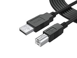 OMNIHIL White 8 Feet Long High Speed USB 2.0 Cable Compatible with EPSON Workforce WF-2650