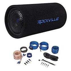 Rockville RTB65A 6.5 300 Watt Powered Subwoofer Bass Tube + MP3 Input + Amp Kit