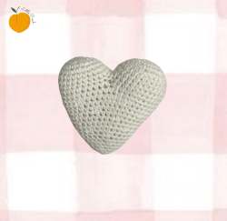 Heart - White Soft Toy For Baby Play Gym