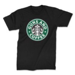 Ton Guns And Coffee Unisex Premium T-Shirt Black