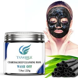 Deep Cleansing Charcoal Mud Mask Tansmile Activated Bamboo Charcoal Jelly Mask Natural Repairing Charcoal Pore Mask Wash-off Black Facial Clay Mask For Hydrate Exfoliation