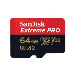 SanDisk Extreme Pro 64GB 4K Video Microsdxc Card With Adapter