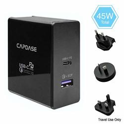 Capdase Qc 3.0 Usb-c Pd Wall Charger RANGER-SUPER2P45 For Travel