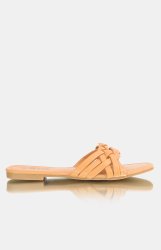 Ladies Plaited Strap Sandals - Tan - Tan UK 8
