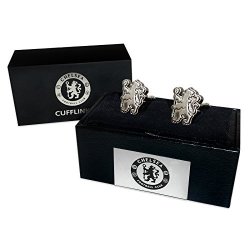 Chelsea Football Club Official Soccer Gift Boxed Chrome Executive Cufflinks