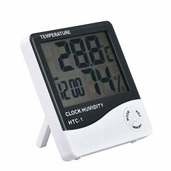 Haocheng Stock Multi-function Digital Hygrometer Indoor And Outdoor Thermometer Humidity Monitor Calendar Display Clock And Thermometer And Hygrometer