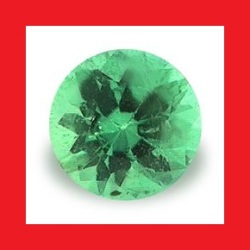 Natural Emerald - Vibrant Green Round Facet - 0.115cts