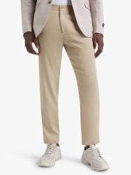 Men&apos S Plain Slim Tapered Natural Trouser
