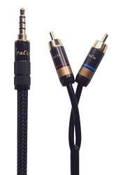KF3-R2 Hi-end 1 8 3.5MM Trrs To 2 Rca Male Audio Adapter Ofc Wire KF3-R2 1.5M 4.9FT