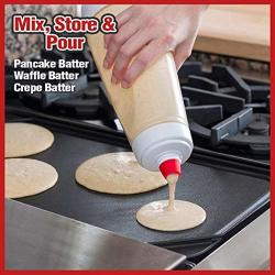 WONDER Batter Mixer Bottle - Batter Mixing Bottle Cupcake Muffin Pancake Dispenser Waffles Shaker Cake Baking Cookie