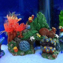 Mountain View Fish Tank Aquarium Decor Living Reef Aquarium Ornament