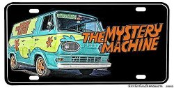 Brotherhood Scooby Doo The Mystery Machine Van Aluminum License Plate