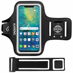 Huawei Mate 30 20 20 Lite Armband Bumove Gym Running Workouts Sports Phone Arm Band For Mate 30 20 20 Lite Honor 8X Y9 2019 With Key Holder Black