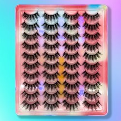 3D Faux Mink Lashes Natural Dramatic Volume Eyelash Extension Fluffy Handmade Cat Eye Long Eyelashes 10 20 Pairs