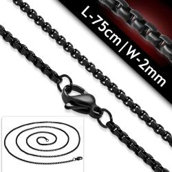 Black Stainless Steel Venetian Box Link Chain