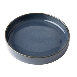 Flat Stackable Blue Pasta Bowl