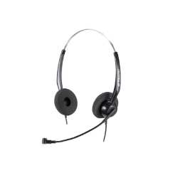 Calltel H550 Stereo-ear Headset - Noise-cancelling MIC + UC2000T Quick Disconnect USB Sound Card Adapter Cable