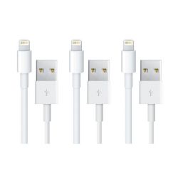Iphone USB Charging Cable For Iphone - White Pack Of 3