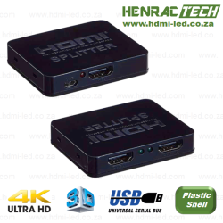 Henrac Tech 1x4 Hdmi Splitter Ultra Hd 4k Powered 5vdc Supports 3d
