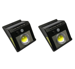 2 Sidelamp Solar Sensor Wall Light - Set Of 2