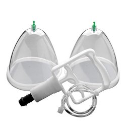 Dacawin Breastfeeding Suction Pump Breast Enlargement Massager Breast 2 Cups System Clear 8 X 6.1 X 5.5 Inches