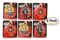 Tri-Coastal Design 6 Pack - Star Wars Disney Night Light For Party Favor Party Goodie Bags Assorted Designs