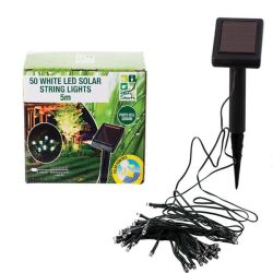 Garden String Lights - Solar - White - 50 LED - 5 M - 3 Pack