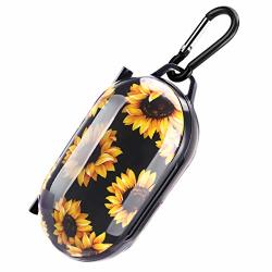 Golink Case For Samsung Buds Full Body Protection Hard PC Case Cover With Floral Printing Designs For Samsung Galaxy Earbuds Charging Case Sunflower