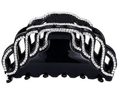 Suoirblss Woman Girls Large Fancy Rhinestones Claw Clip Jaw Clips