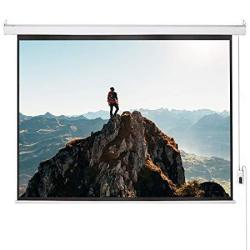 Cloud Mountain HD 100 Inch 4:3 Home Office Projector Screen Electric Motorized Matte White Projection Screen Remote Control Home Movie Theater Tv 1.3