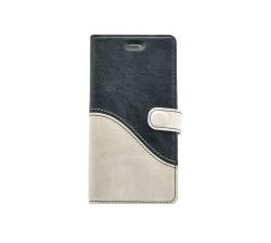 Tellur Book Case Genuine Leather Wave For Samsung S7 Edge Black&white