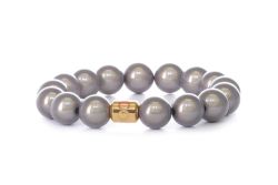 Gorgeous Dark Grey Faux Pearl Beaded Bracelet