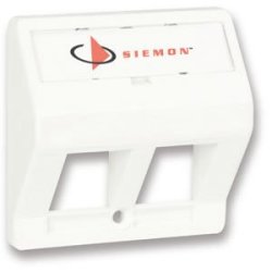 Siemens Siemon Tera-max Faceplate 2 Port 50MMX50MM - White T50-02