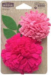 Jillibean Soup Felt Flower Embellishments - Playful Pink