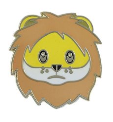 Forge Lion Face Emoji Enamel Lapel Pin