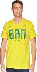 Adidas World Cup Soccer Brazil Men's Tee XL Yellow