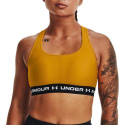 Under Armour Women's Mid Crossback Sports Bra - Yellow - LG