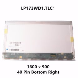 17.3" LED Laptop Screen 1600 900 Hd+ Bottom Right 40 Pin