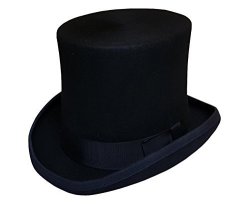 100% Wool Felt Top Hats Vitorian Style Made Hatter 7" Tall Gentlemen Magic Hats L xl