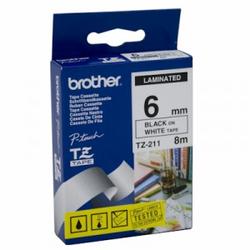 Brother Black on White Colour Tape 6mm