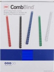Rexel Combbind 21 Loop Pvc Binding Combs 6MM Box Of 100 Blue