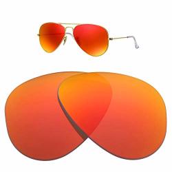 Oak&ban Replacement Lenses Fit For Ray Ban Aviator Large Metal RB3025 58MM Sunglasses 100% Uv Protection Orange Flash